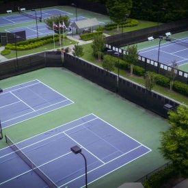 8 lighted tennis courts